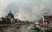 GUARDI, Francesco The Grand Canal with San Simeone Piccolo and Santa Lucia sdg oil